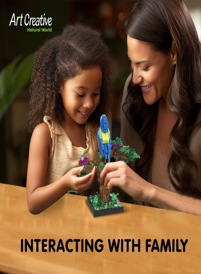 TG BLOCKS Micro Brick Flower Parrot Toy Building Sets, Home Decor and Office Art Creative Gift, DIY Plant Model for Adults, for Teens Ages 8+ Kids - Image 4